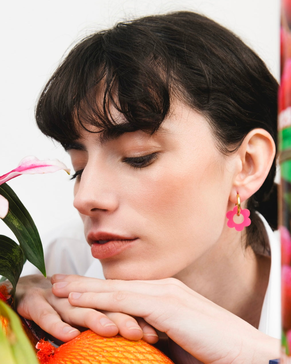 Boucles d'oreilles BABY FLEURETTE - Fuchsia -