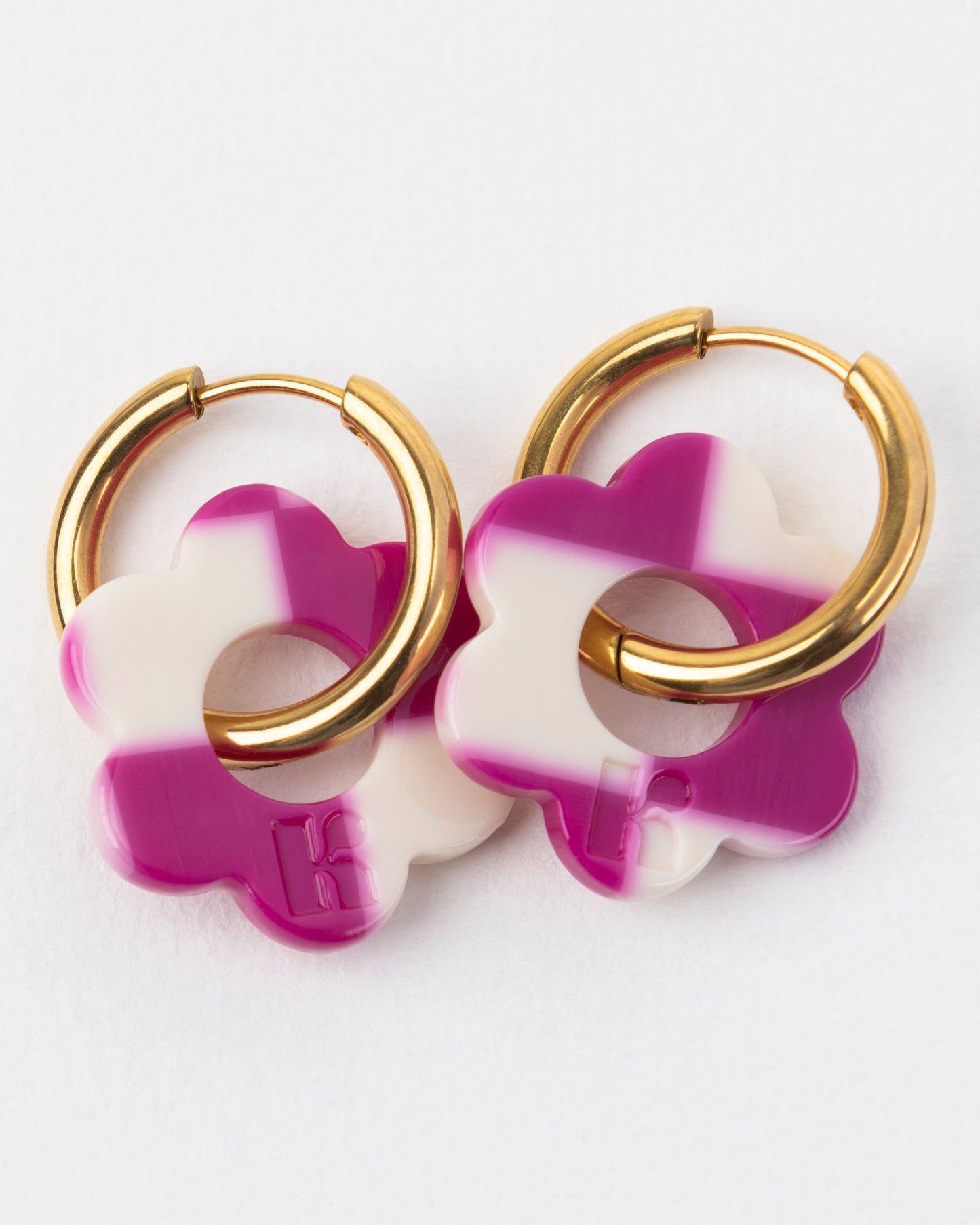 Boucles d'oreilles BABY FLEURETTE - Carreaux -