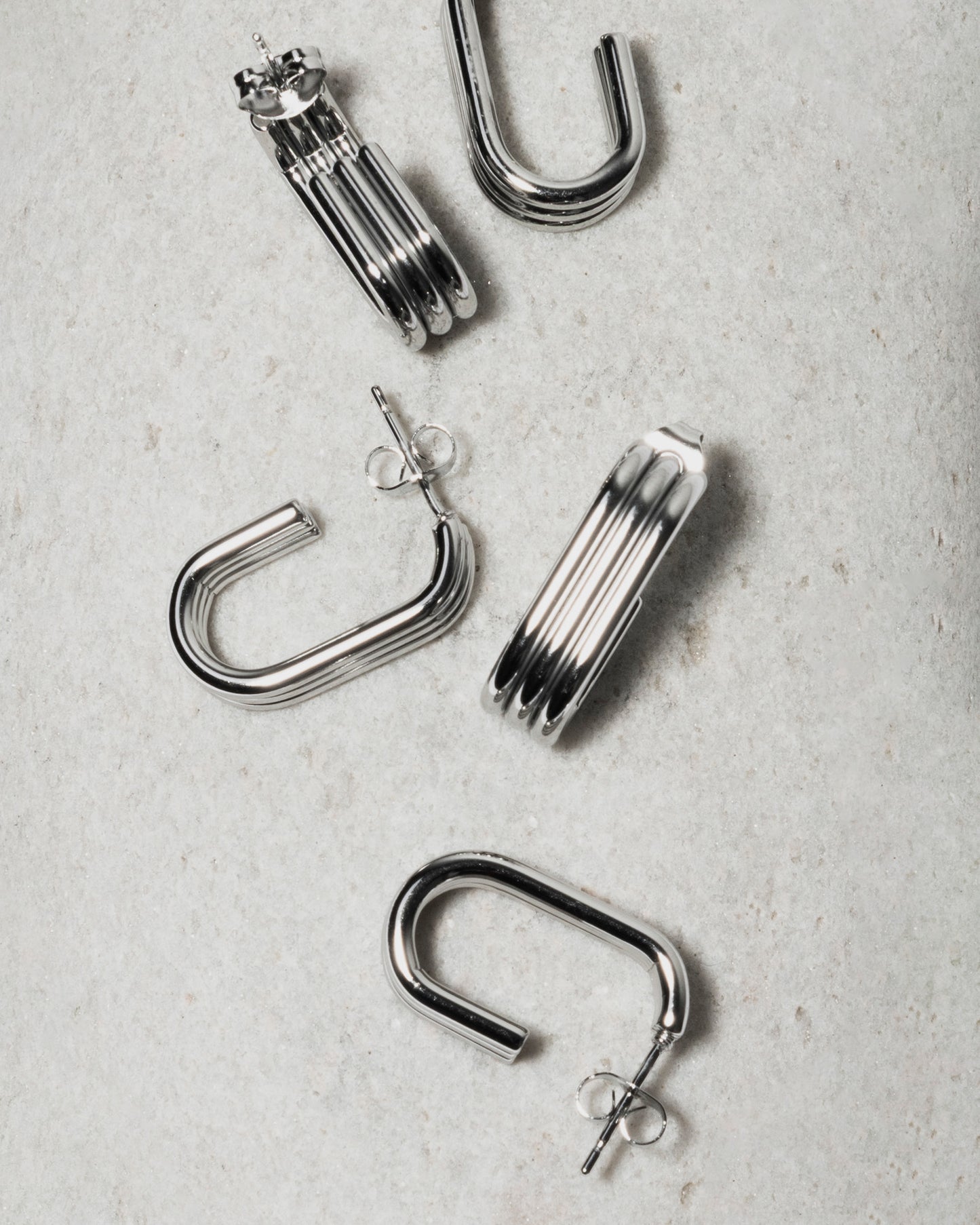 Boucles d'oreilles RAYON - Argenté -