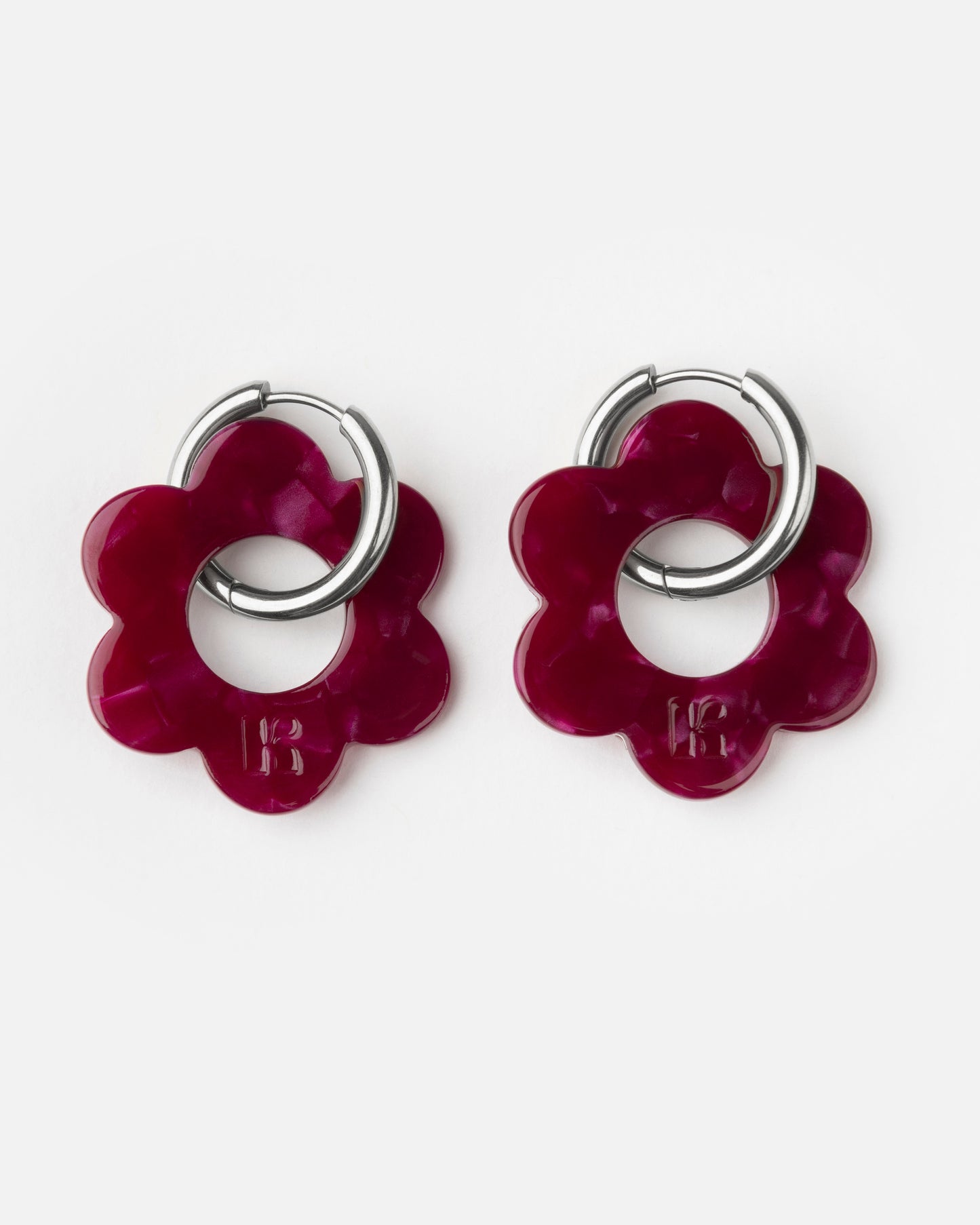 Boucles d'oreilles MAXI FLEURETTE - Cerise -