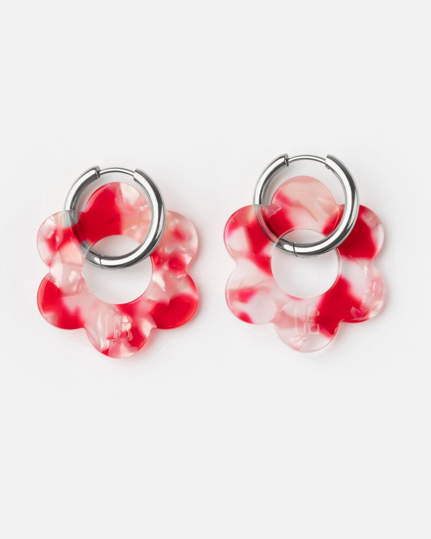 Boucles d'oreilles MAXI FLEURETTE - Rouge -
