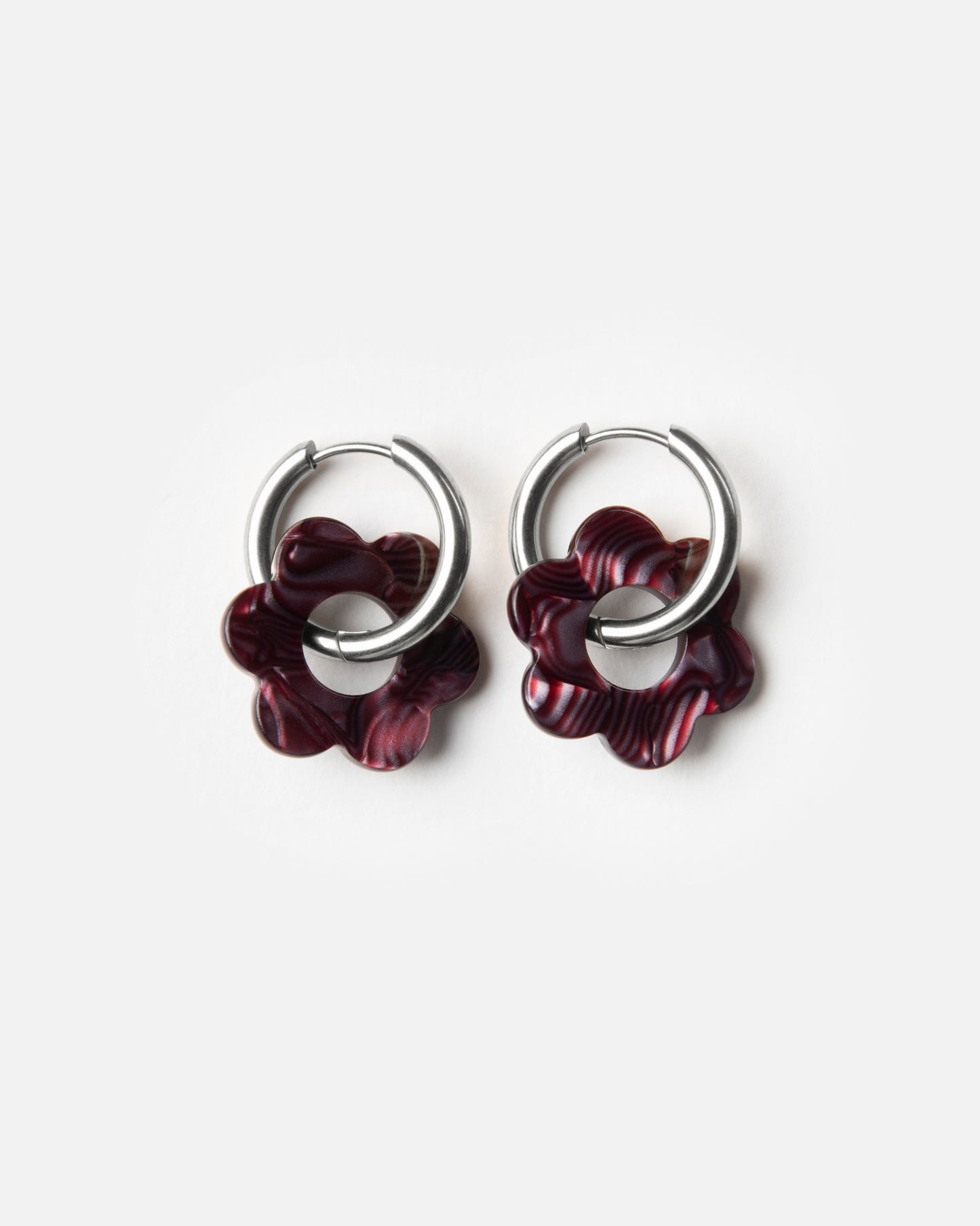 Boucles d'oreilles BABY FLEURETTE - Lie de vin -