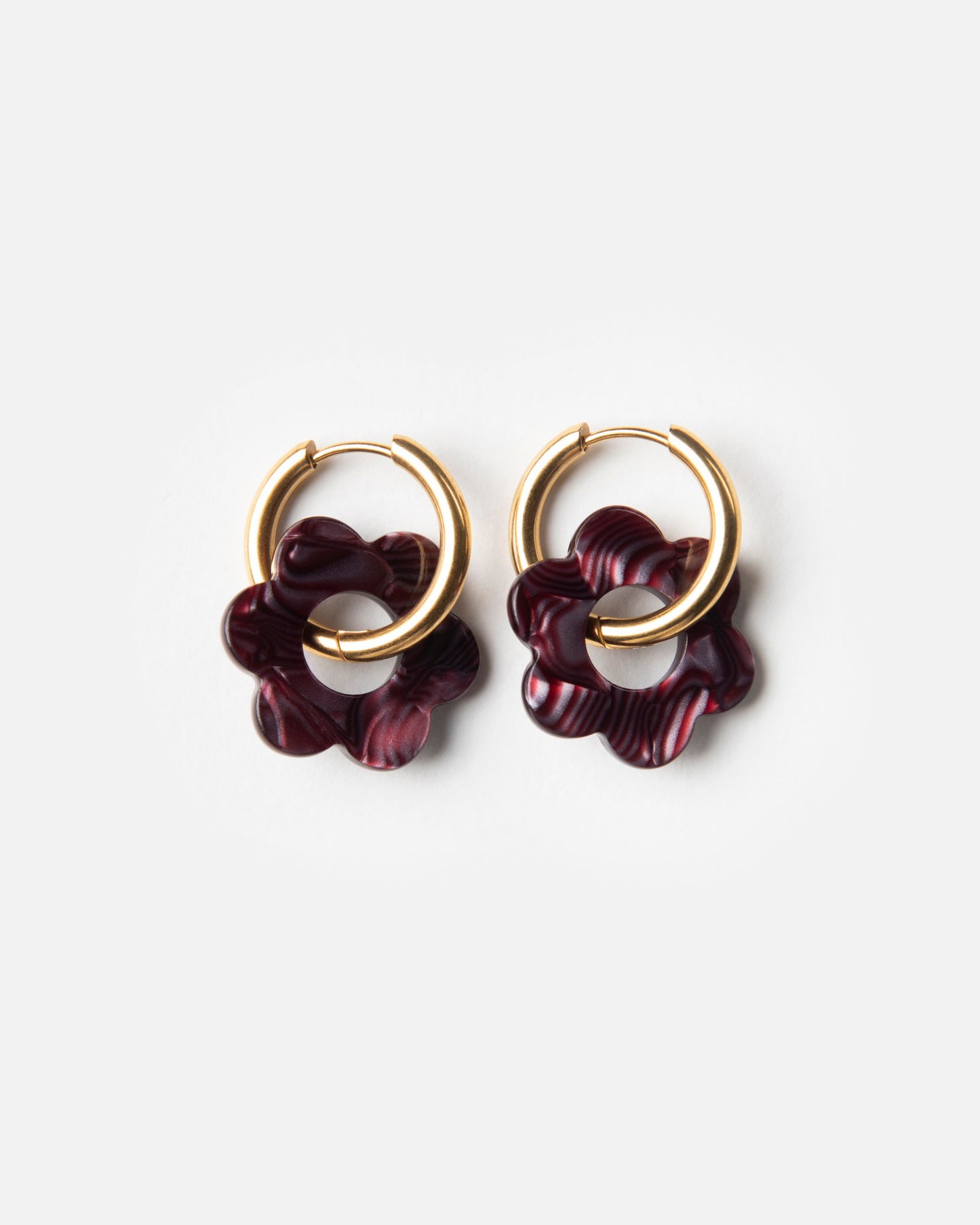 Boucles d'oreilles BABY FLEURETTE - Lie de vin -