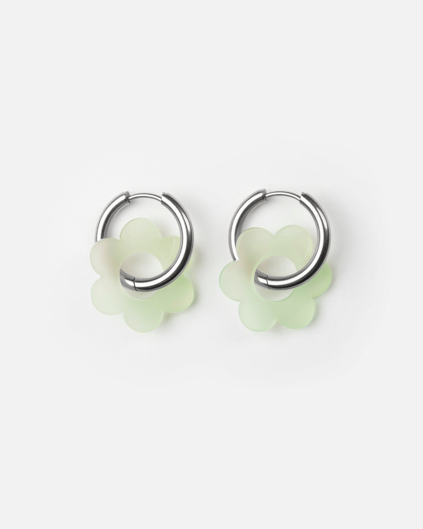 Boucles d'oreilles BABY FLEURETTE - Vert amande -