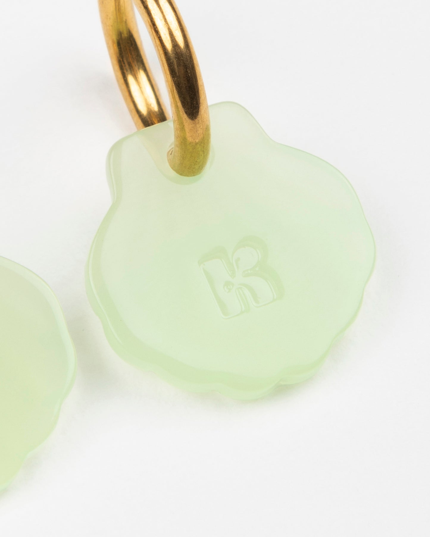 Boucles d'oreilles BABY MERMAID - Vert amande -