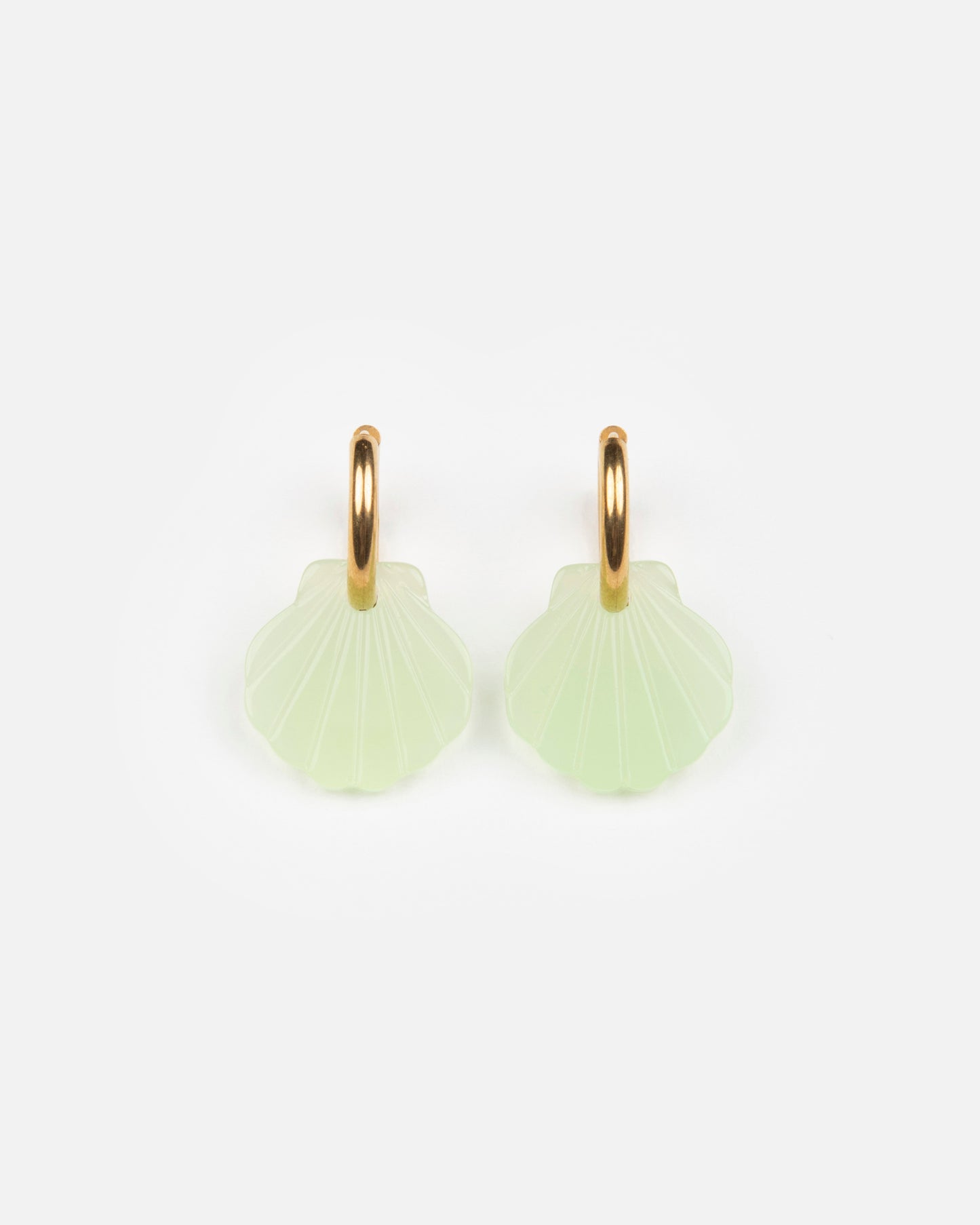 Boucles d'oreilles BABY MERMAID - Vert amande -