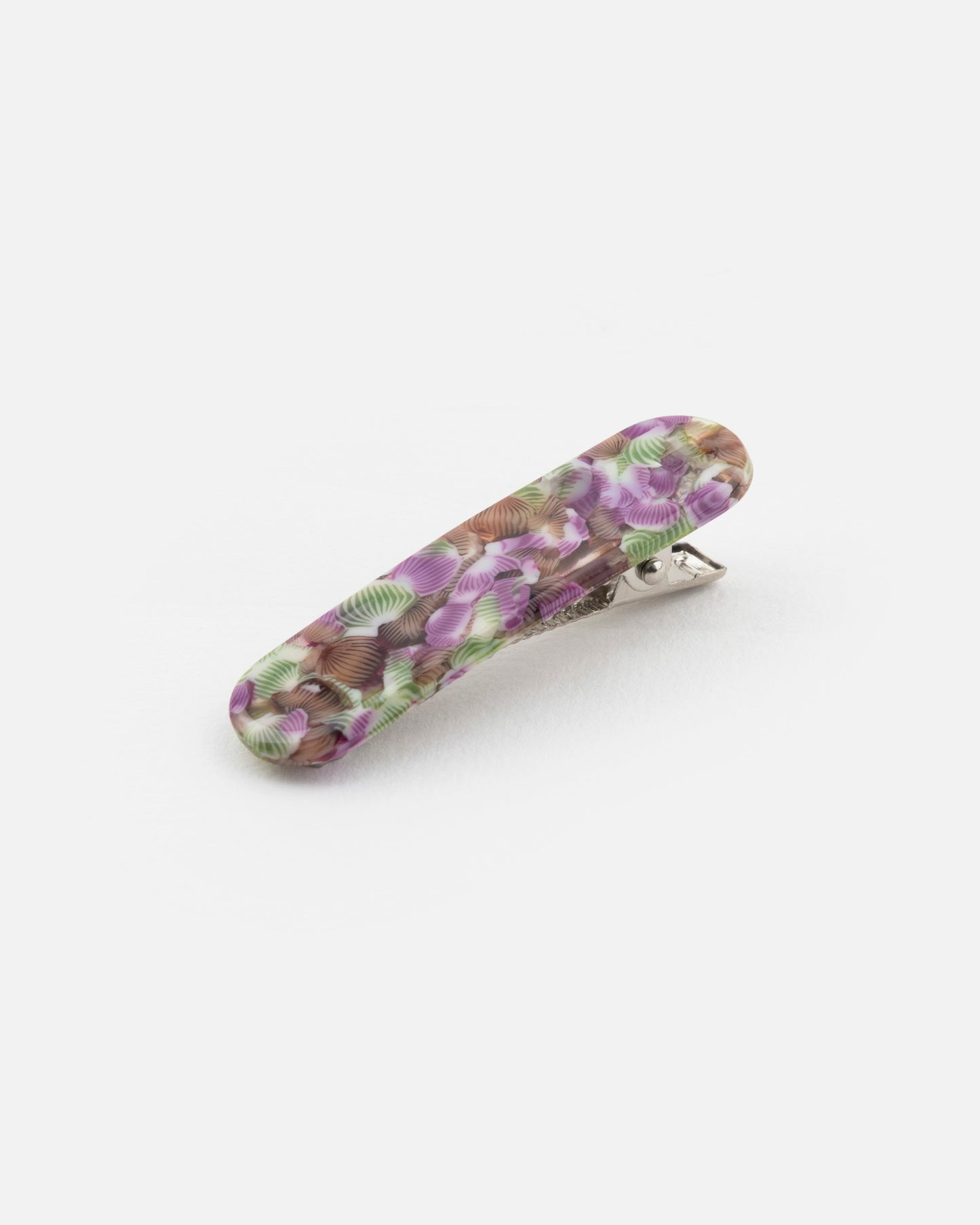 Barrette ARRONDIE - Magenta et Vert -