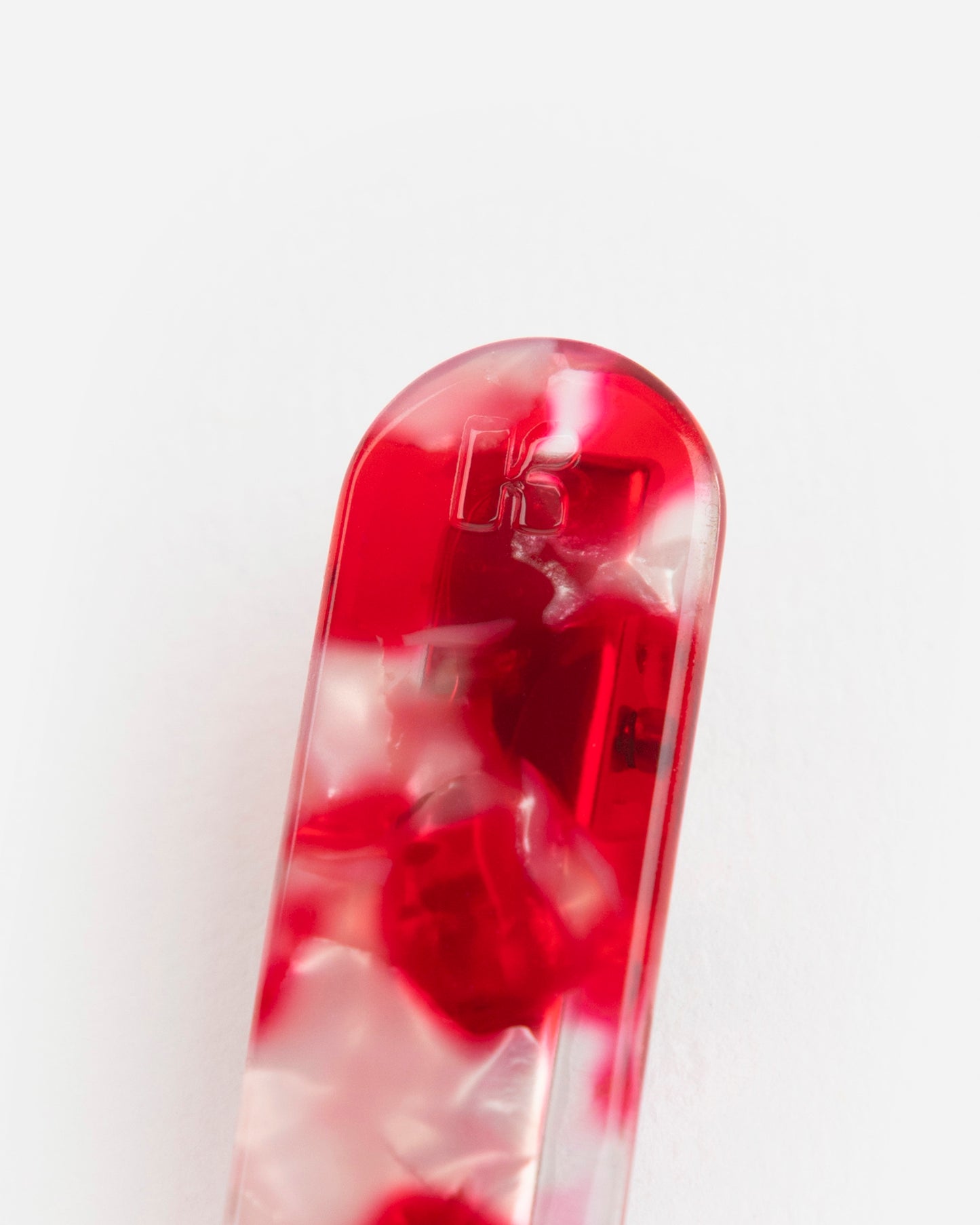 Barrette ARRONDIE - Rouge -