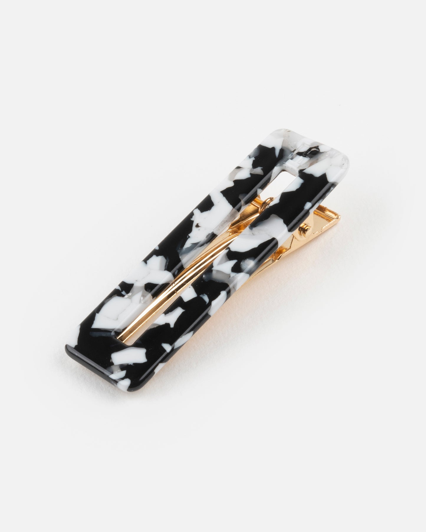 Barrette RECTANGLE - Noir et blanc -