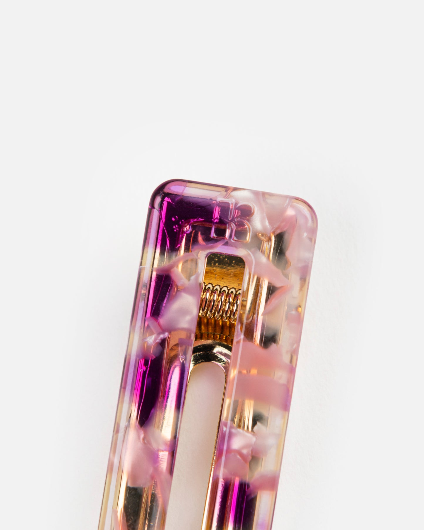 Barrette RECTANGLE - Pink -