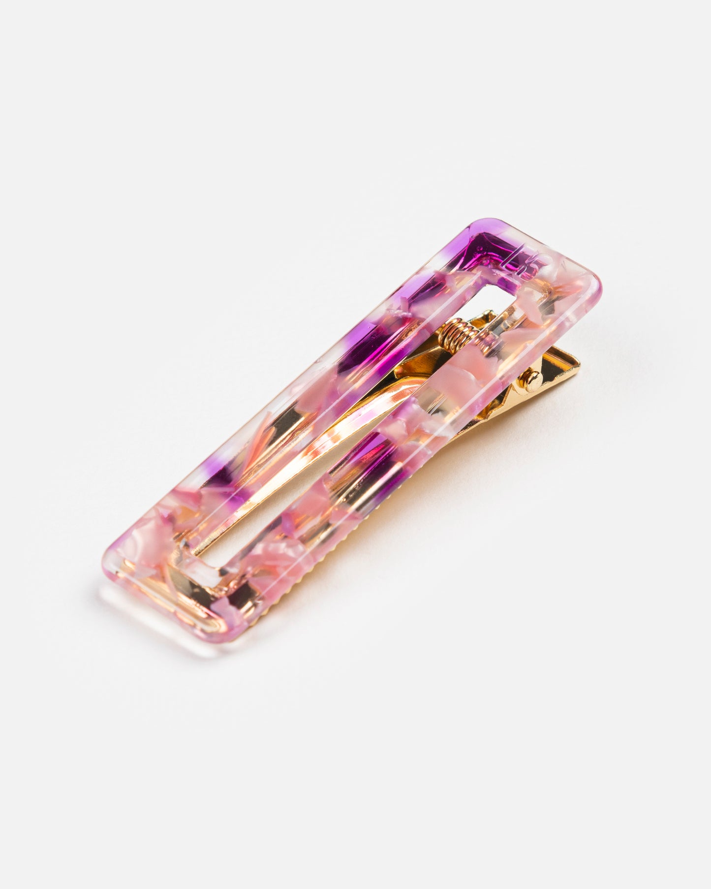 Barrette RECTANGLE - Pink -