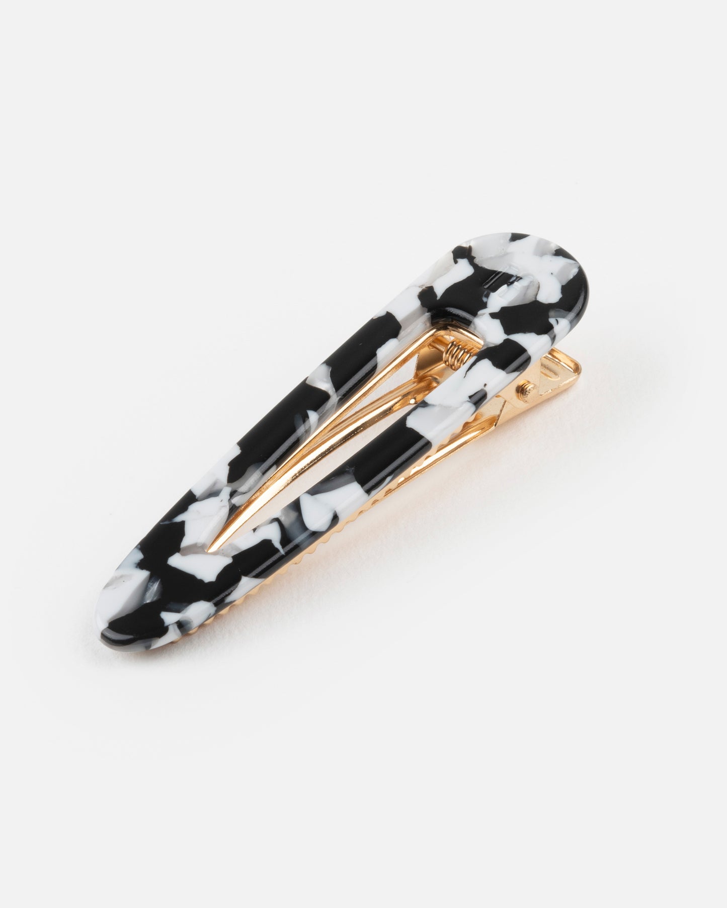 Barrette TRIANGLE - Noir et blanc -