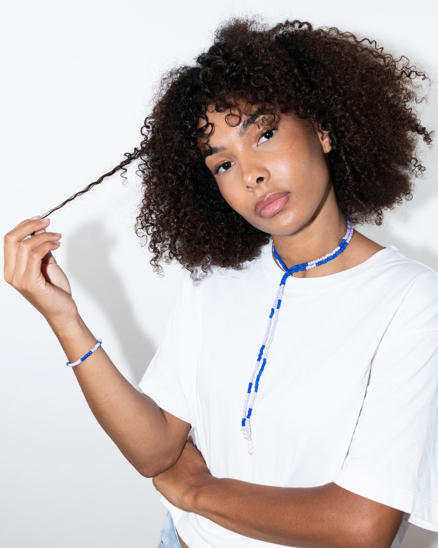 COLLIER - SALT AND PEARLS - Lila et bleu - DROP #4