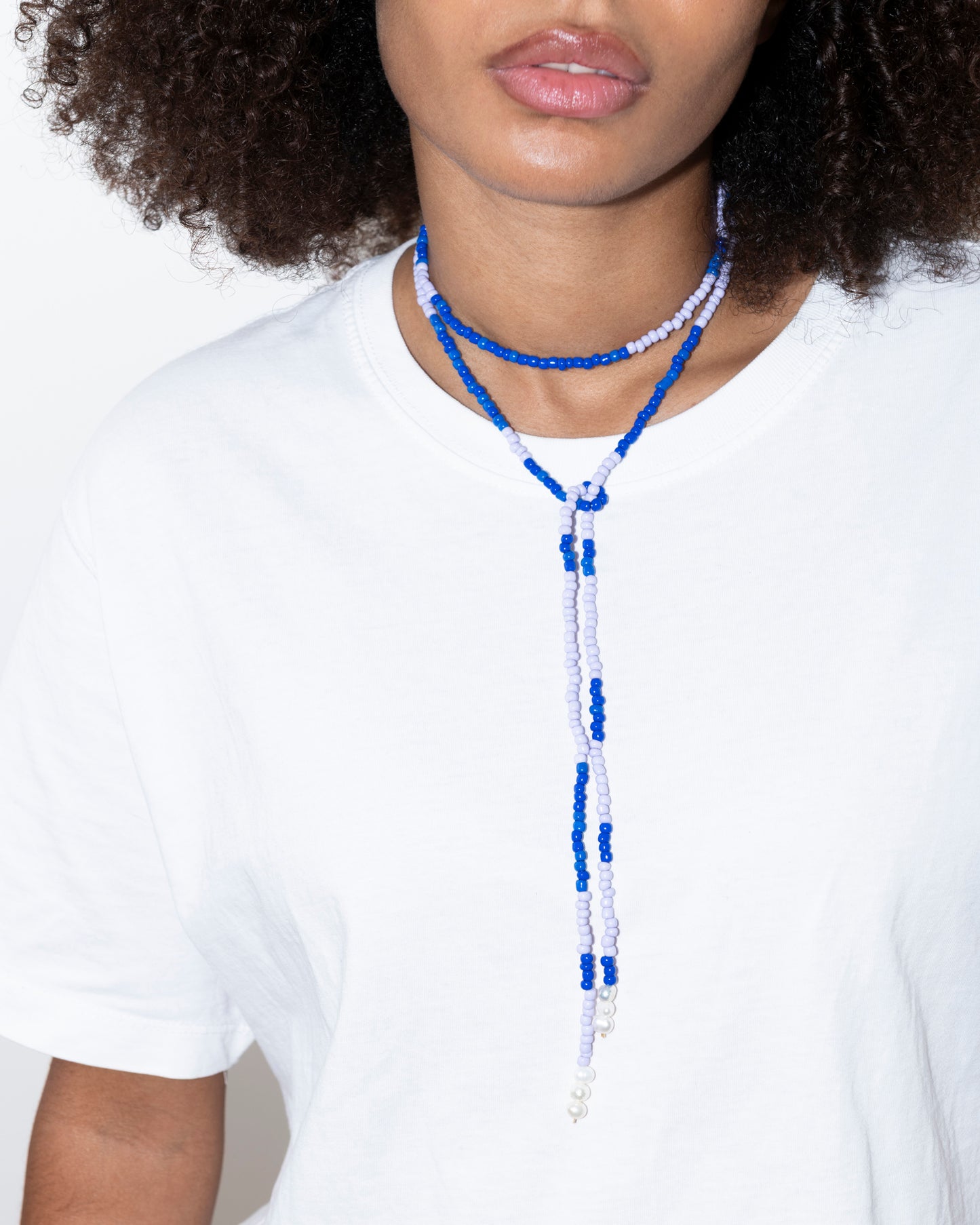 COLLIER - SALT AND PEARLS - Lila et bleu - DROP #4