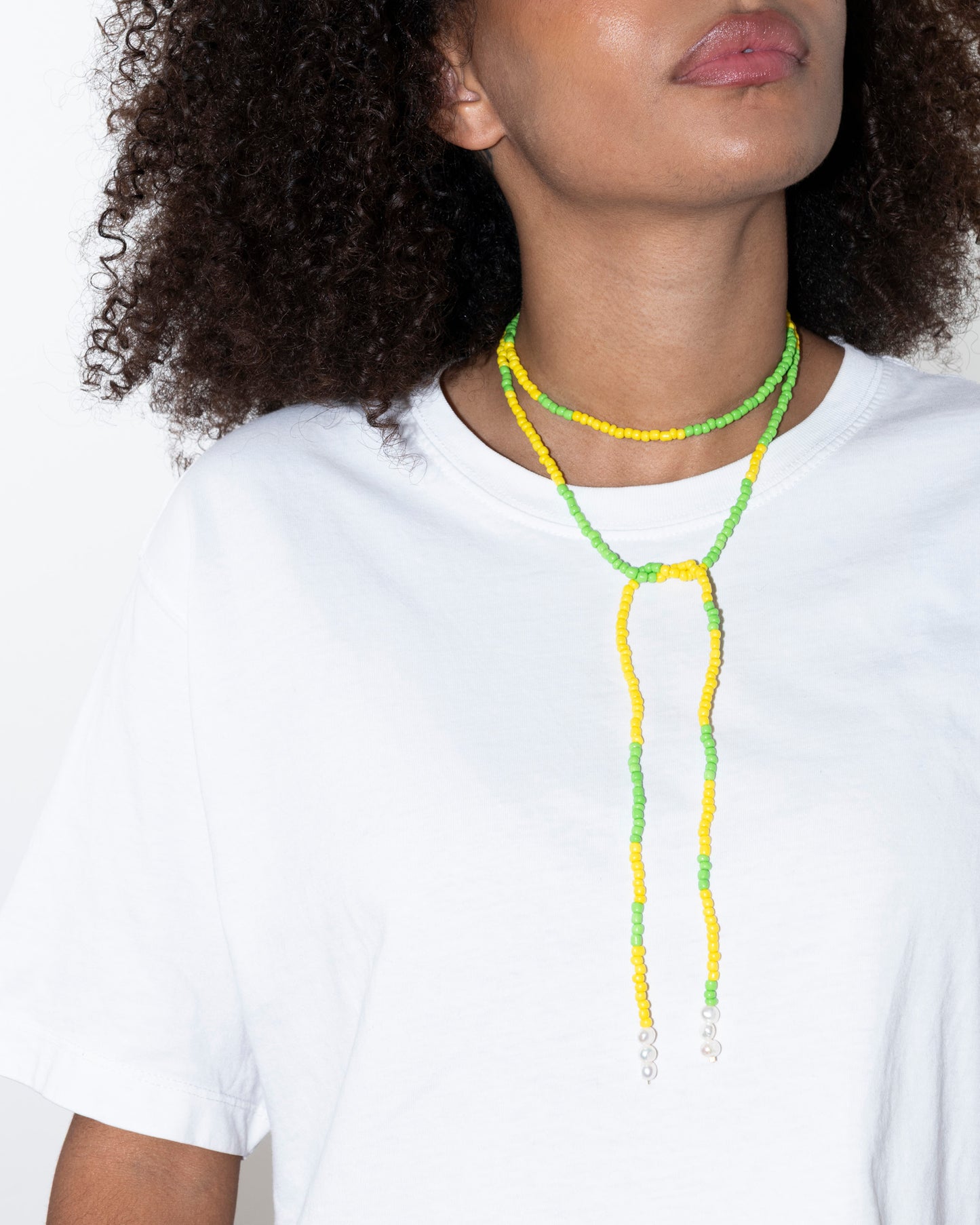 COLLIER - SALT AND PEARLS - Jaune et vert - DROP #4