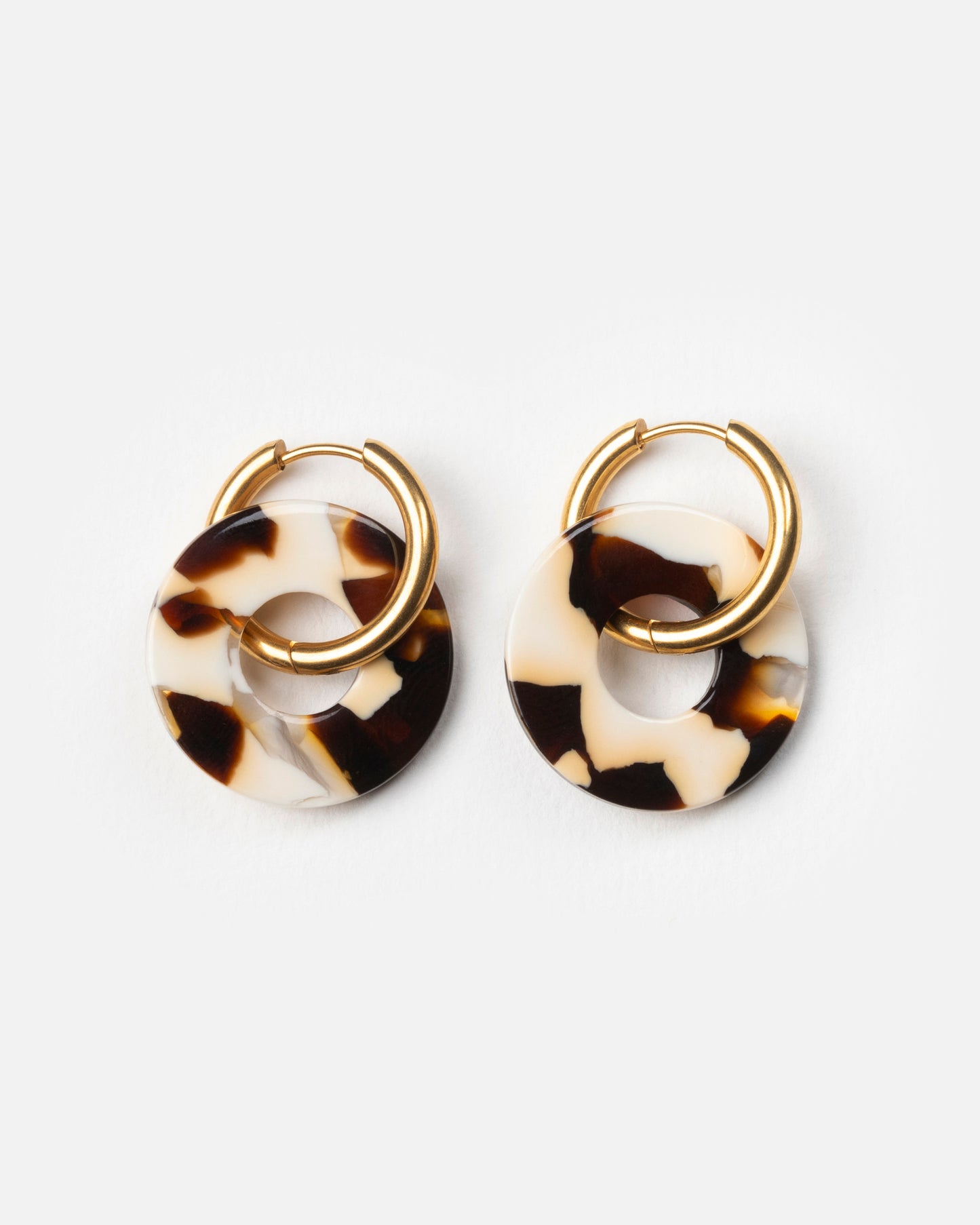 Boucles d'oreilles DONUTS - Latte -
