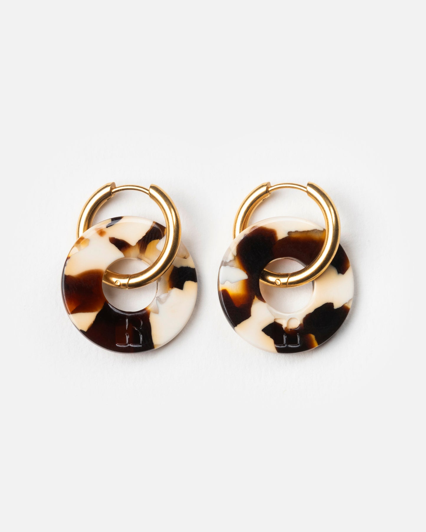 Boucles d'oreilles DONUTS - Latte -