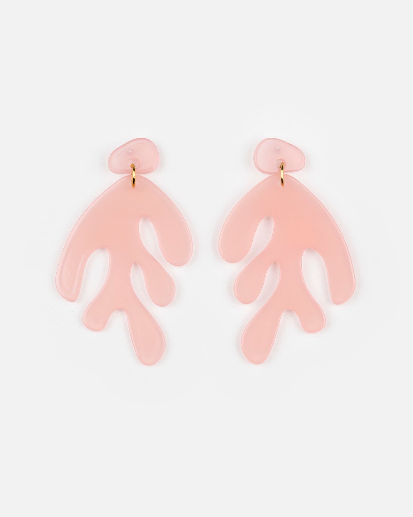 Boucles d'oreilles ALGAE - Rose pâle -