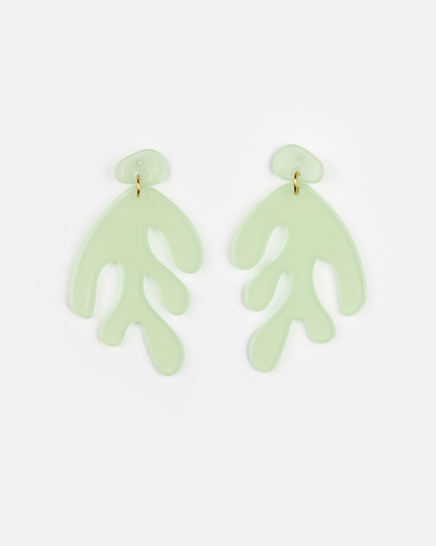 Boucles d'oreilles ALGAE - Vert amande -