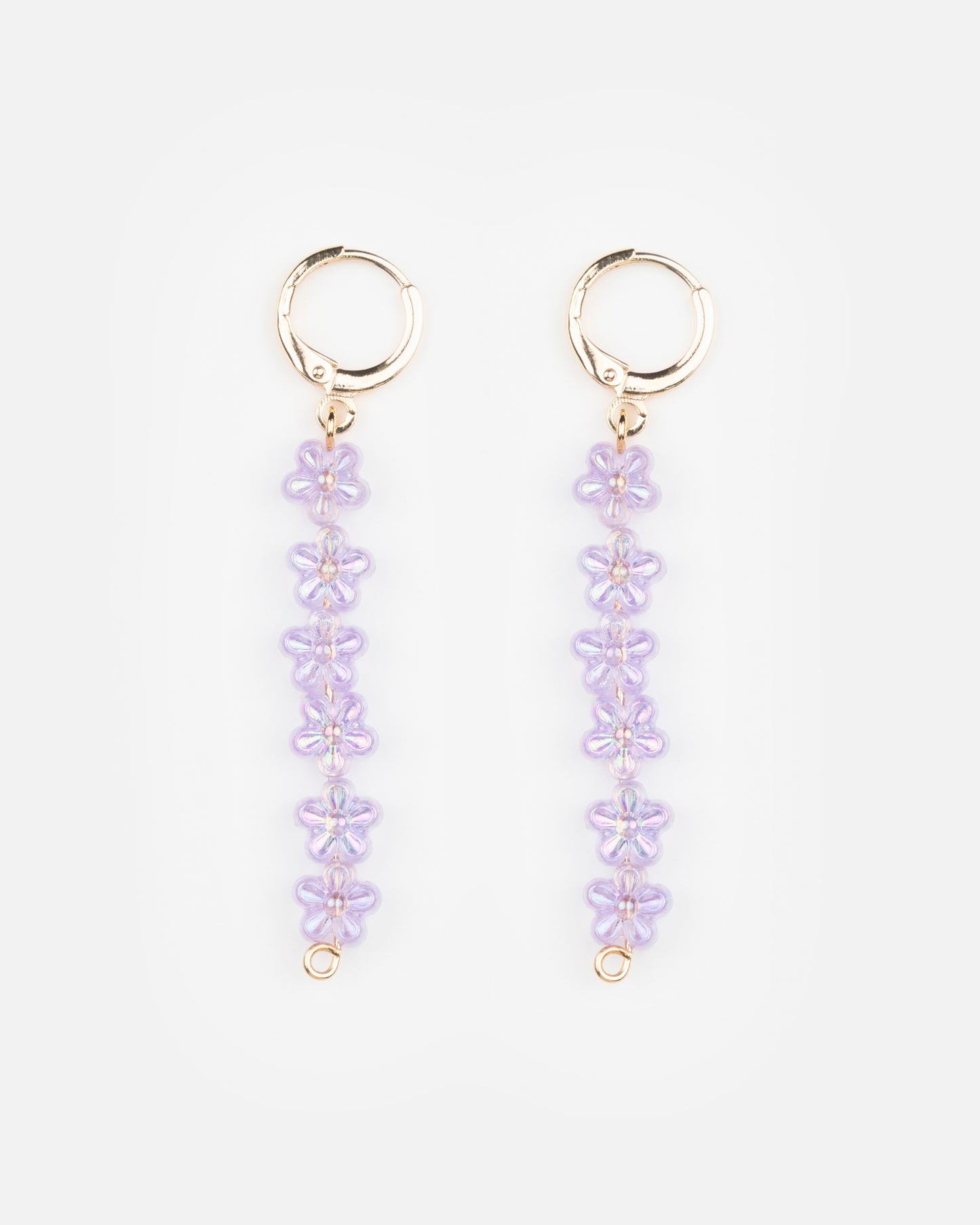 Boucles d'oreilles TIGE FLEURIE - Lavande -