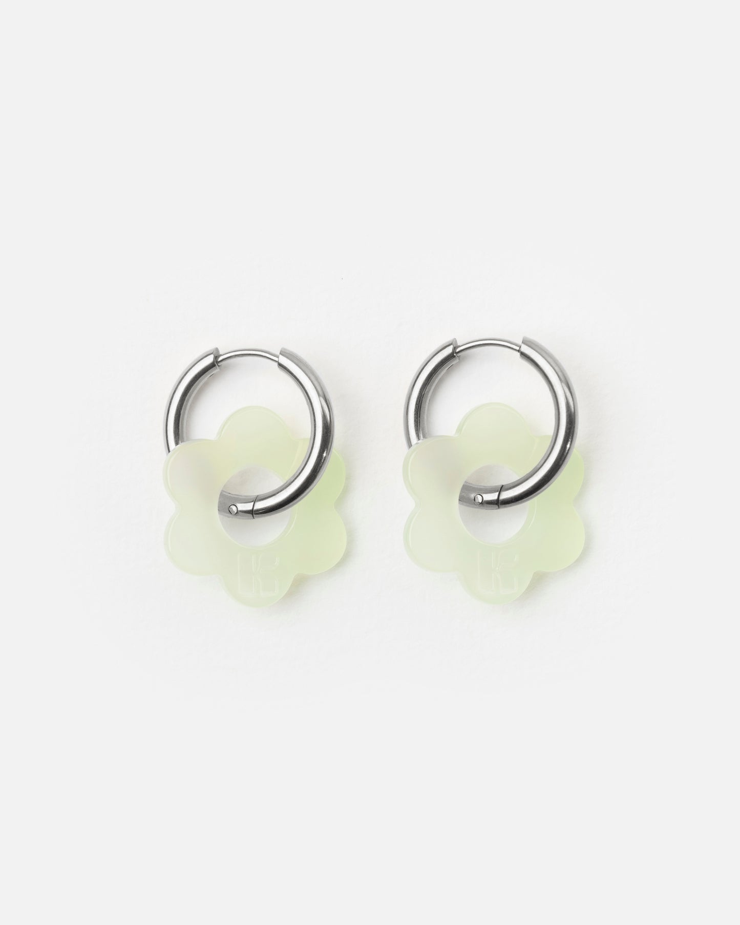 Boucles d'oreilles BABY FLEURETTE - Vert amande -