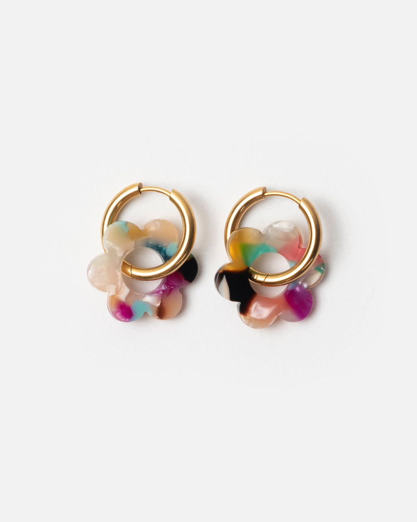BIJOUX OFFERT -Boucles d'oreilles BABY FLEURETTE - Confettis -