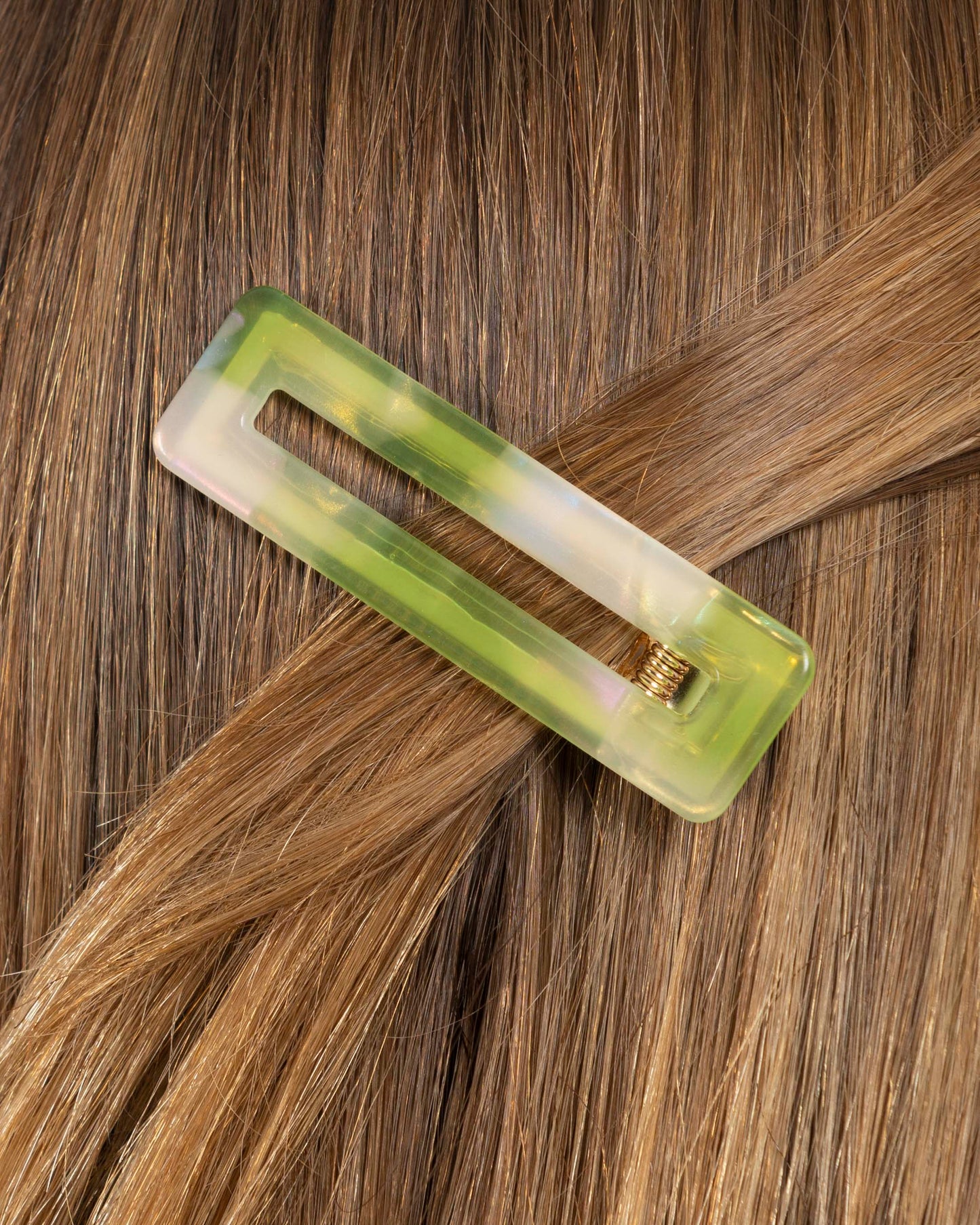 Barrette RECTANGLE - Pomme -