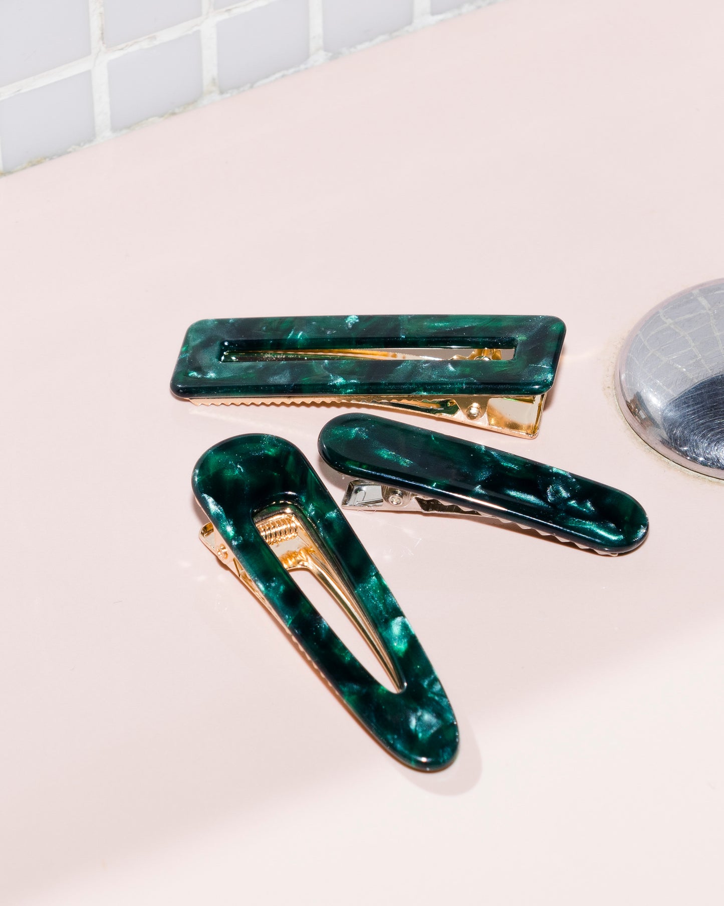Barrette RECTANGLE - Vert -