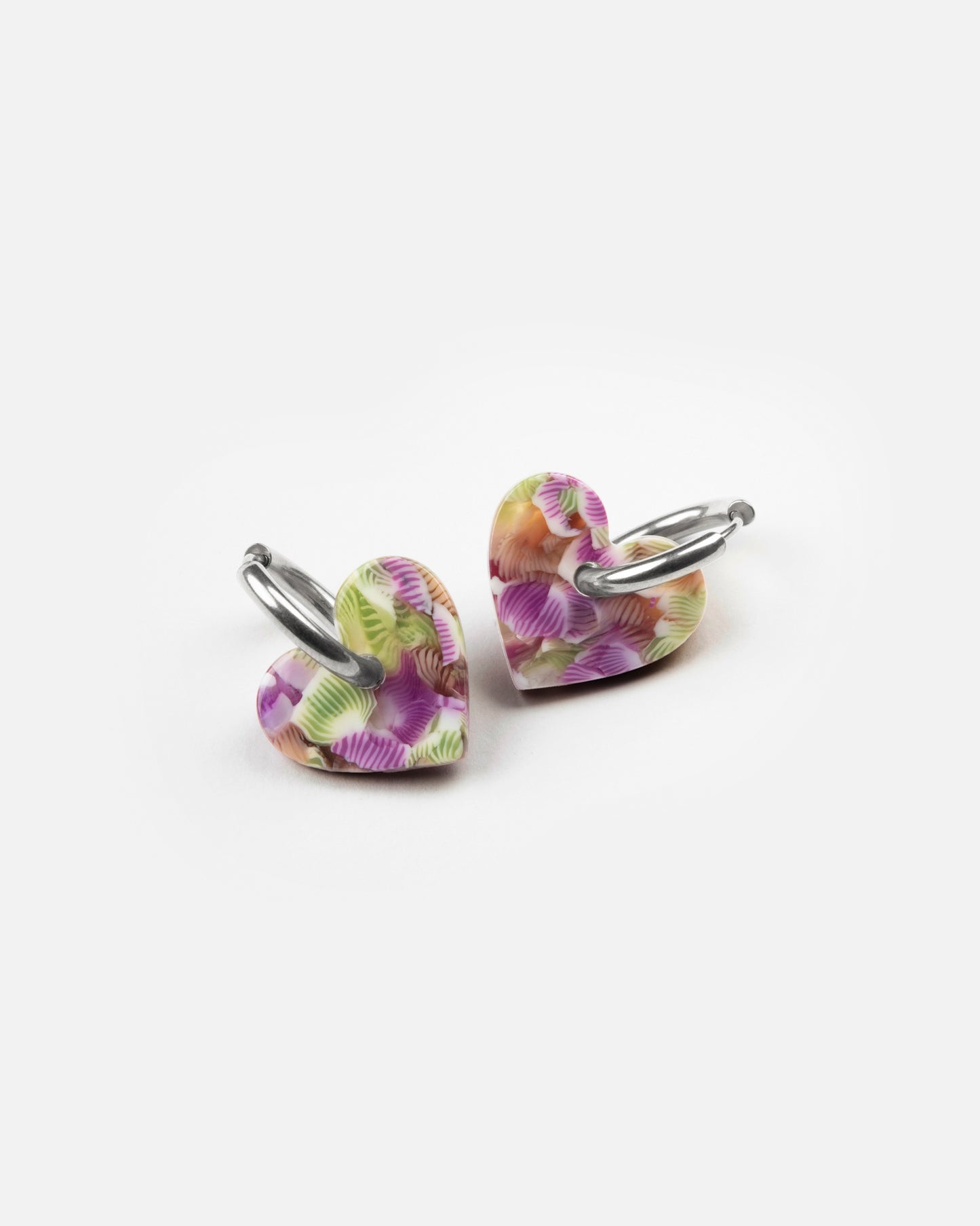 Boucles d'oreilles LOVA LOVA - Magenta et vert -