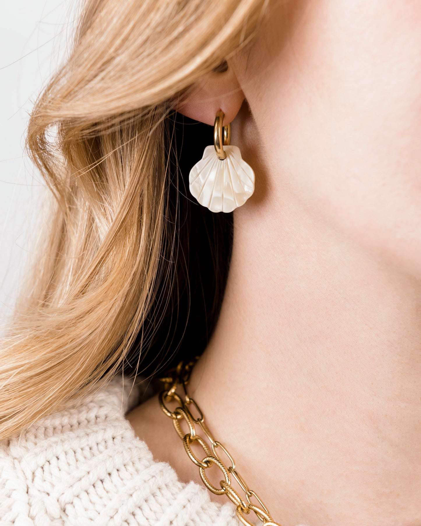 Boucles d'oreilles BABY MERMAID - Nude -