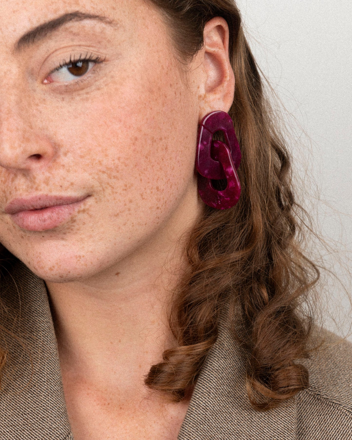Boucles d'oreilles MAILLON - Cerise -