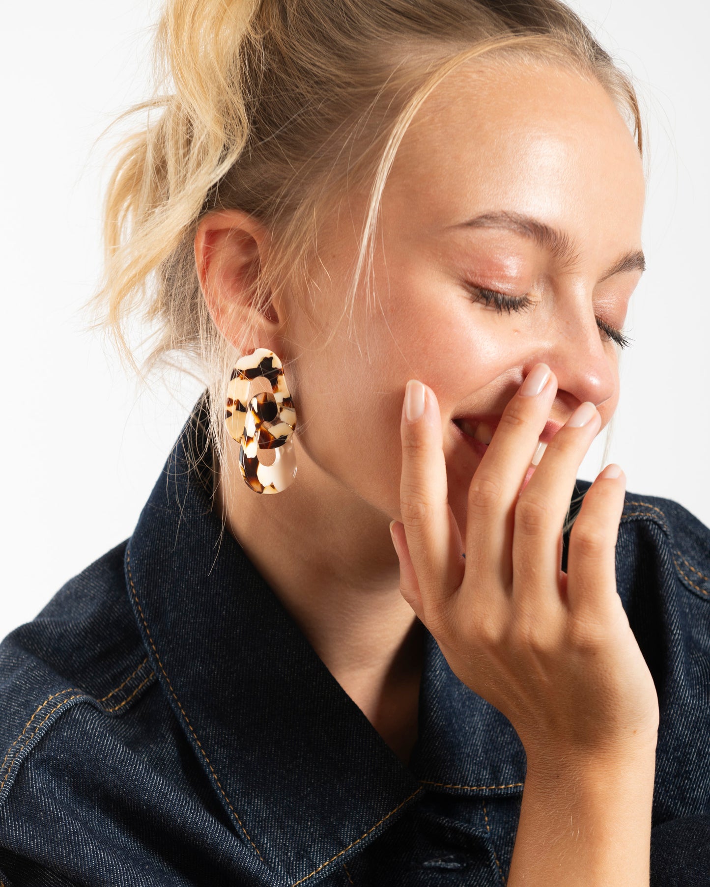 Boucles d'oreilles MAILLON - Latte -