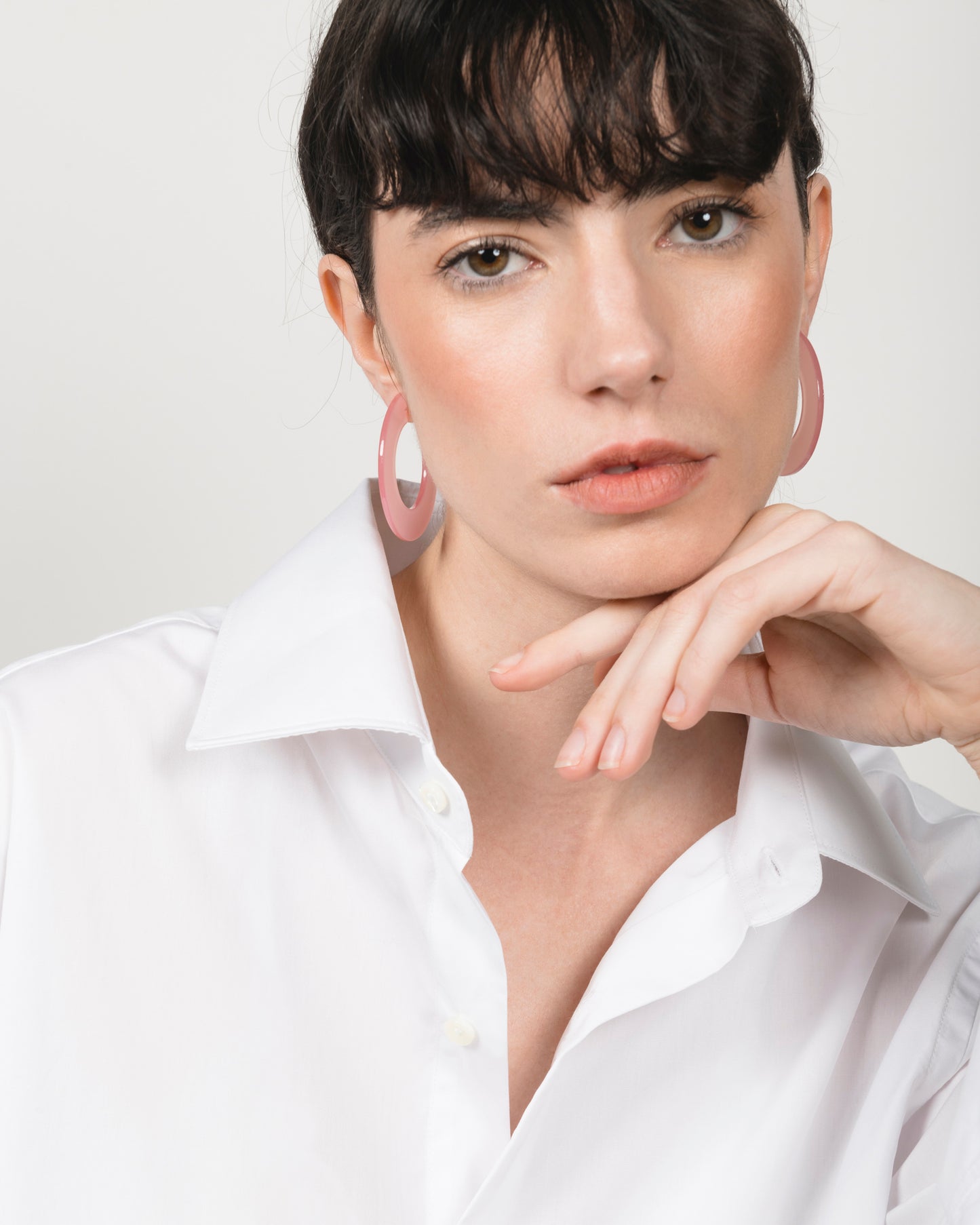 Boucles d'oreilles GINZA - Rose pĂąle -