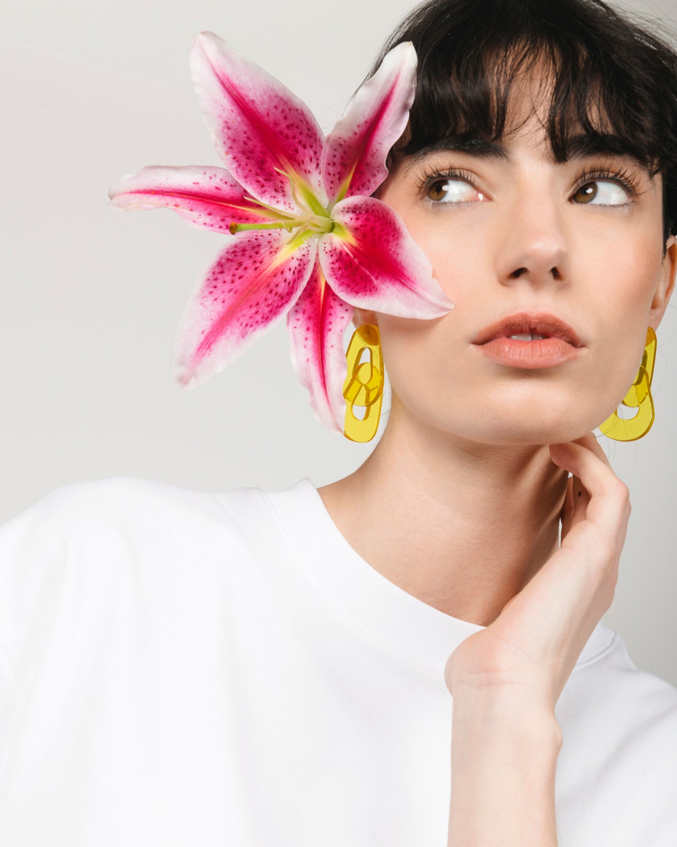 Boucles d'oreilles MAILLON - Jaune -