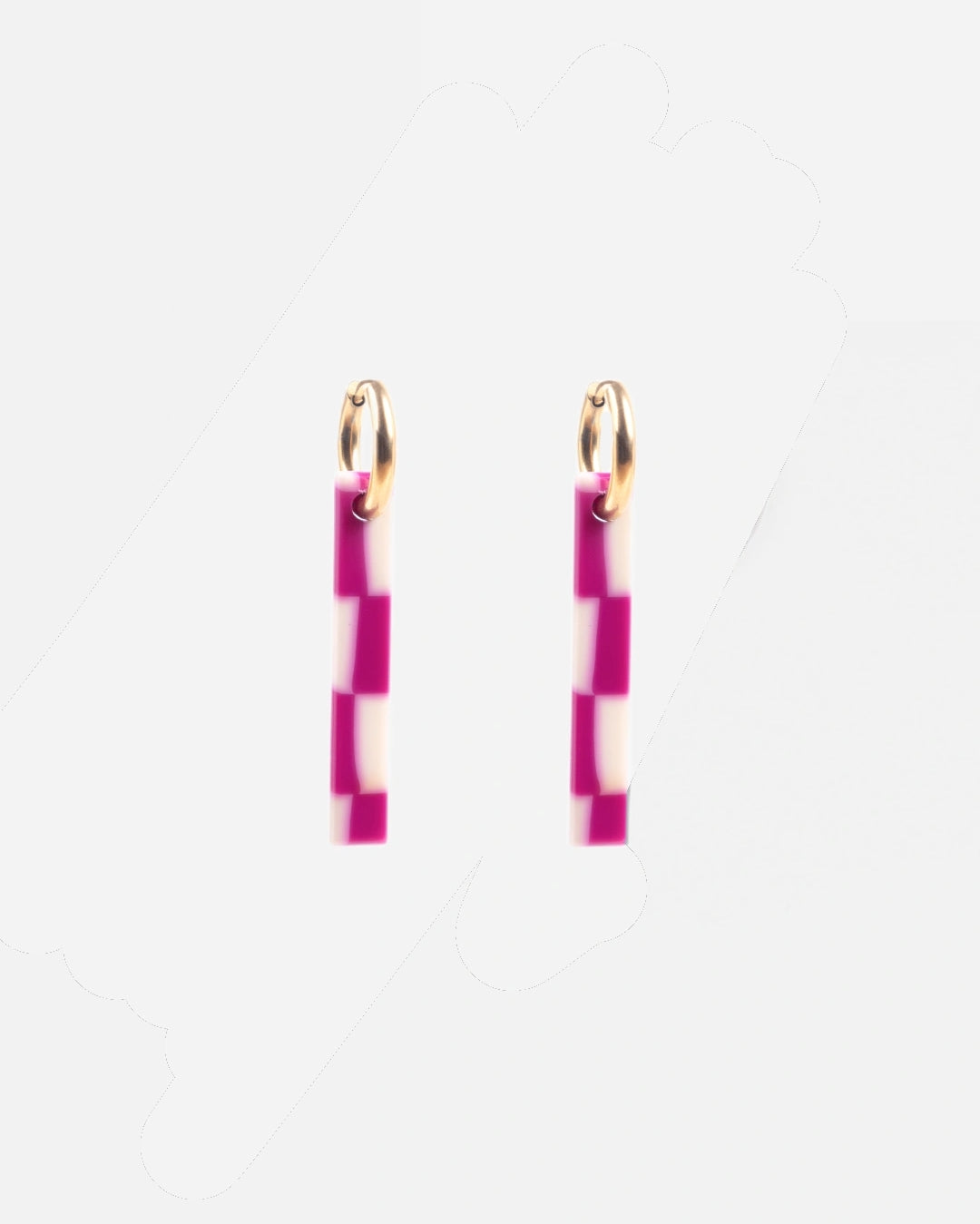 Boucles d'oreilles TSUKIJI - Carreaux -