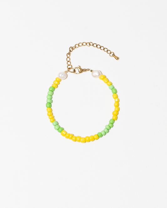 Bracelet SALT AND PEARLS - Jaune et vert - DROP #4