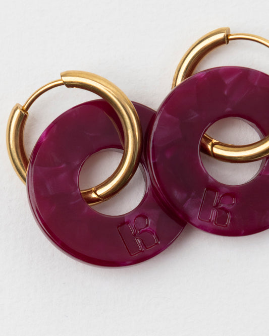 Boucles d'oreilles DONUTS - Cerise -