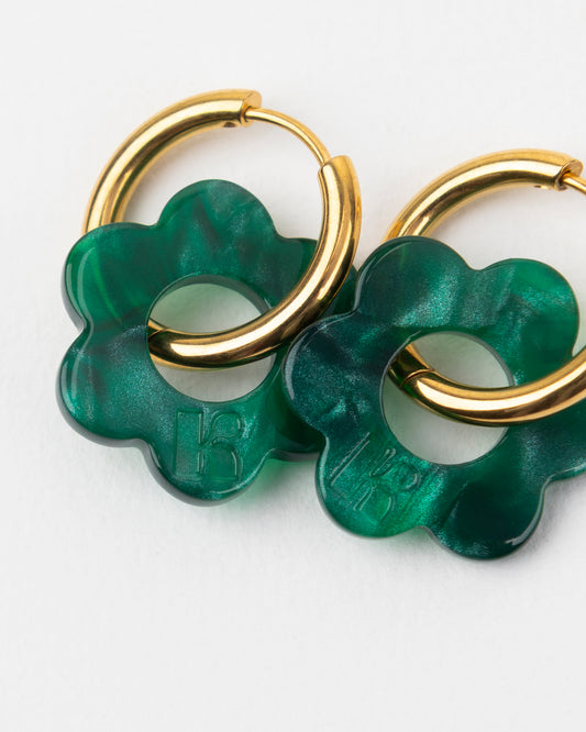 Boucles d'oreilles BABY FLEURETTE - Vertes -