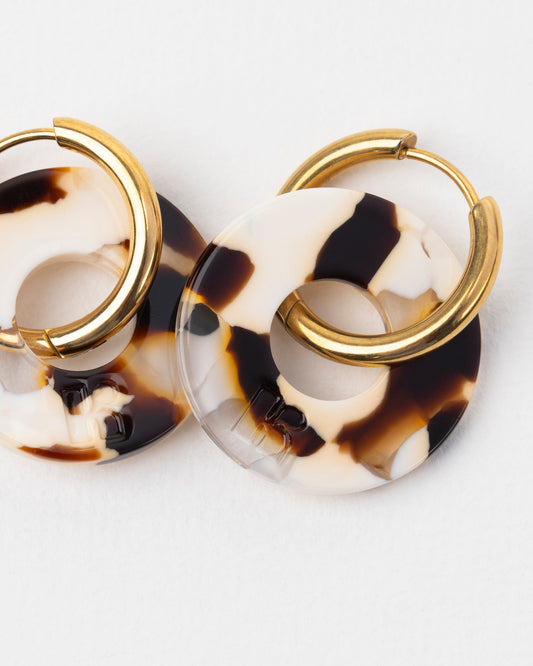 Boucles d'oreilles DONUTS - Latte -