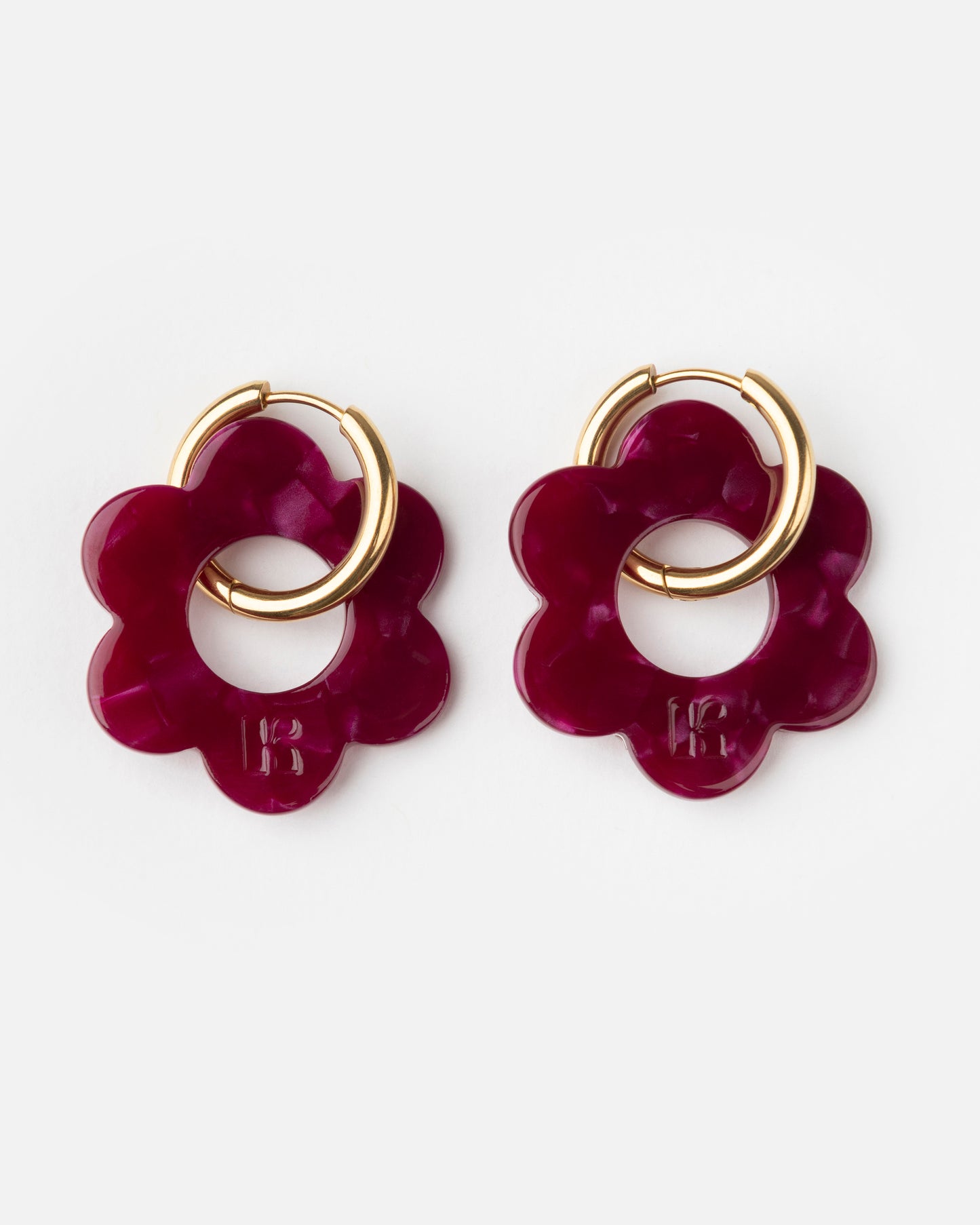 Boucles d'oreilles MAXI FLEURETTE - Cerise -