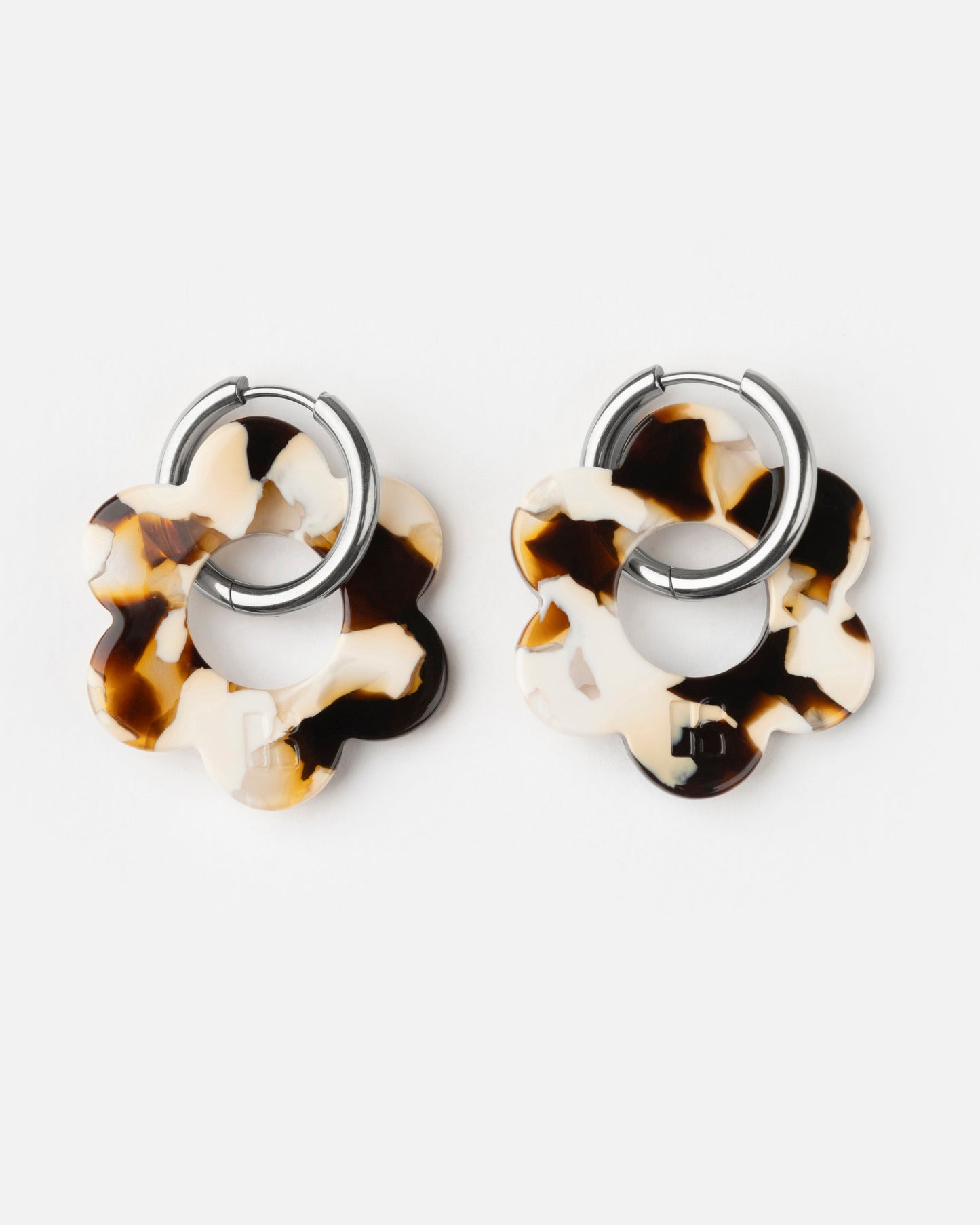 Boucles d'oreilles MAXI FLEURETTE - Latte -