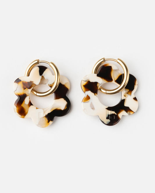 Boucles d'oreilles MAXI FLEURETTE - Latte -