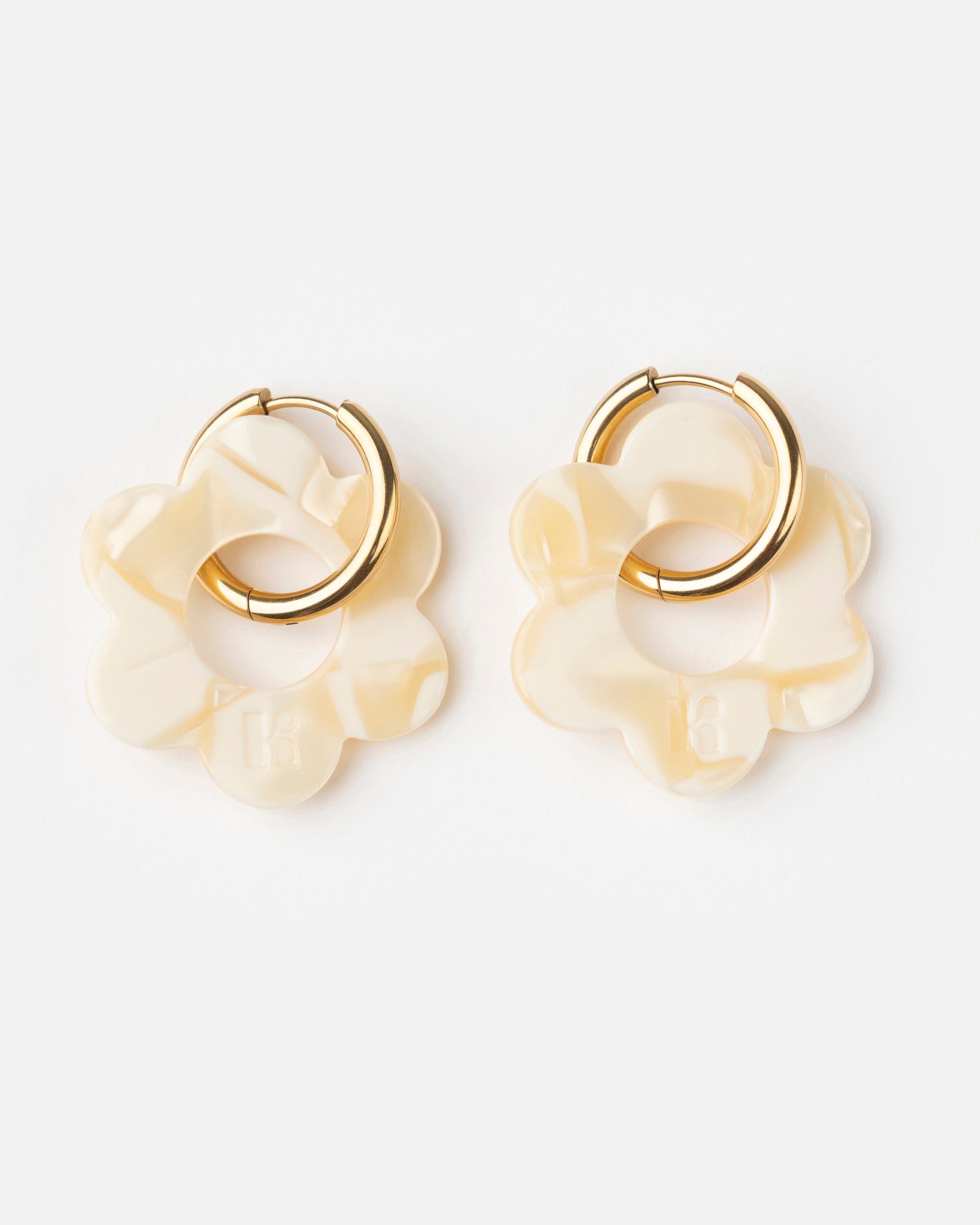 Boucles d'oreilles MAXI FLEURETTE - Nude - – KURAGE GINZA