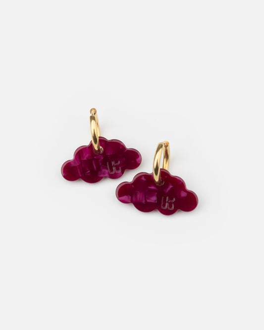 Boucles d'oreilles NUAGE - Cerise -