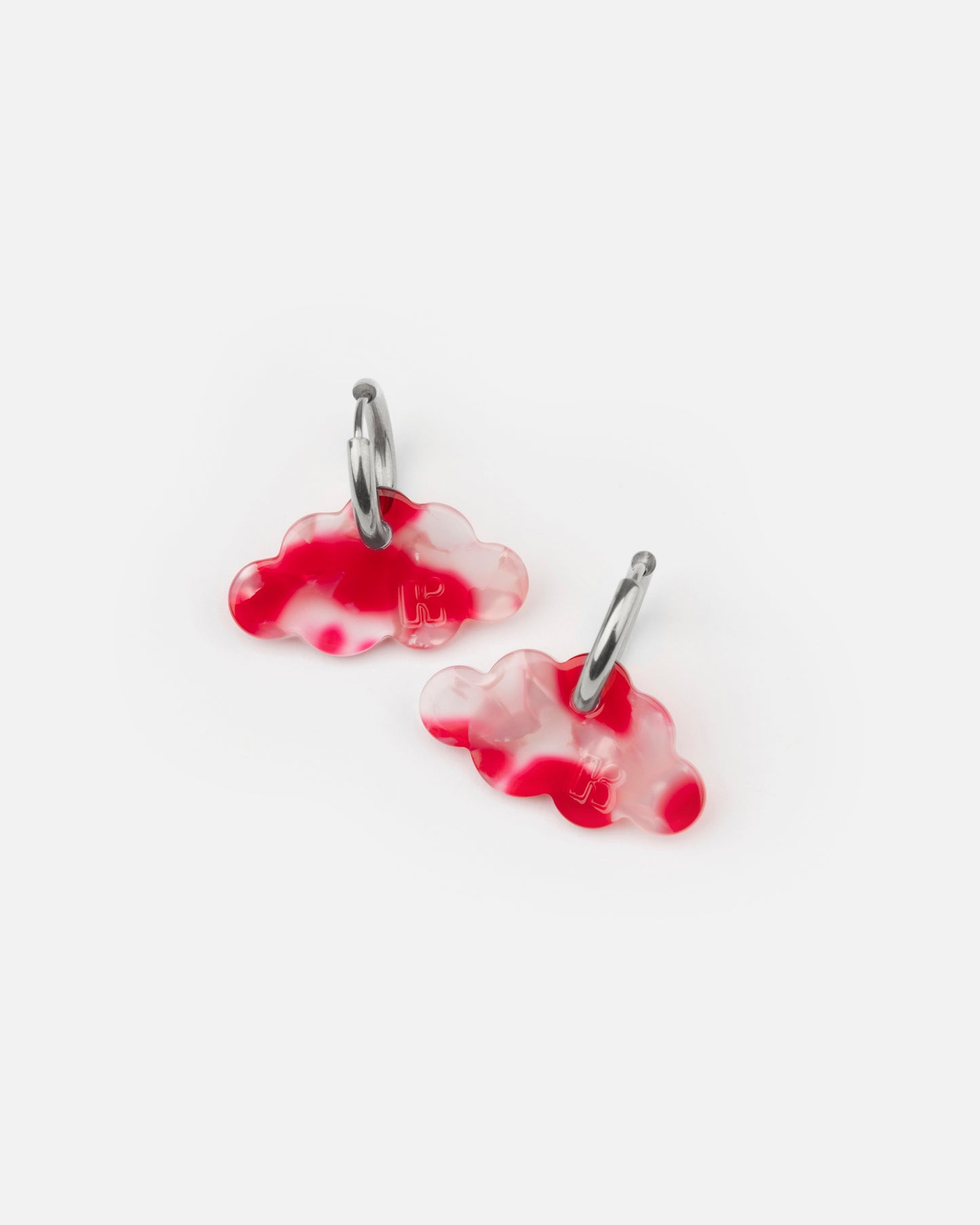 Boucles d'oreilles NUAGE - Rouge -