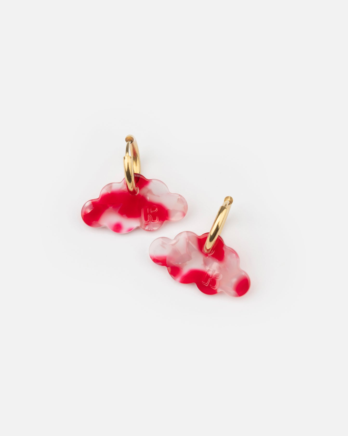 Boucles d'oreilles NUAGE - Rouge -