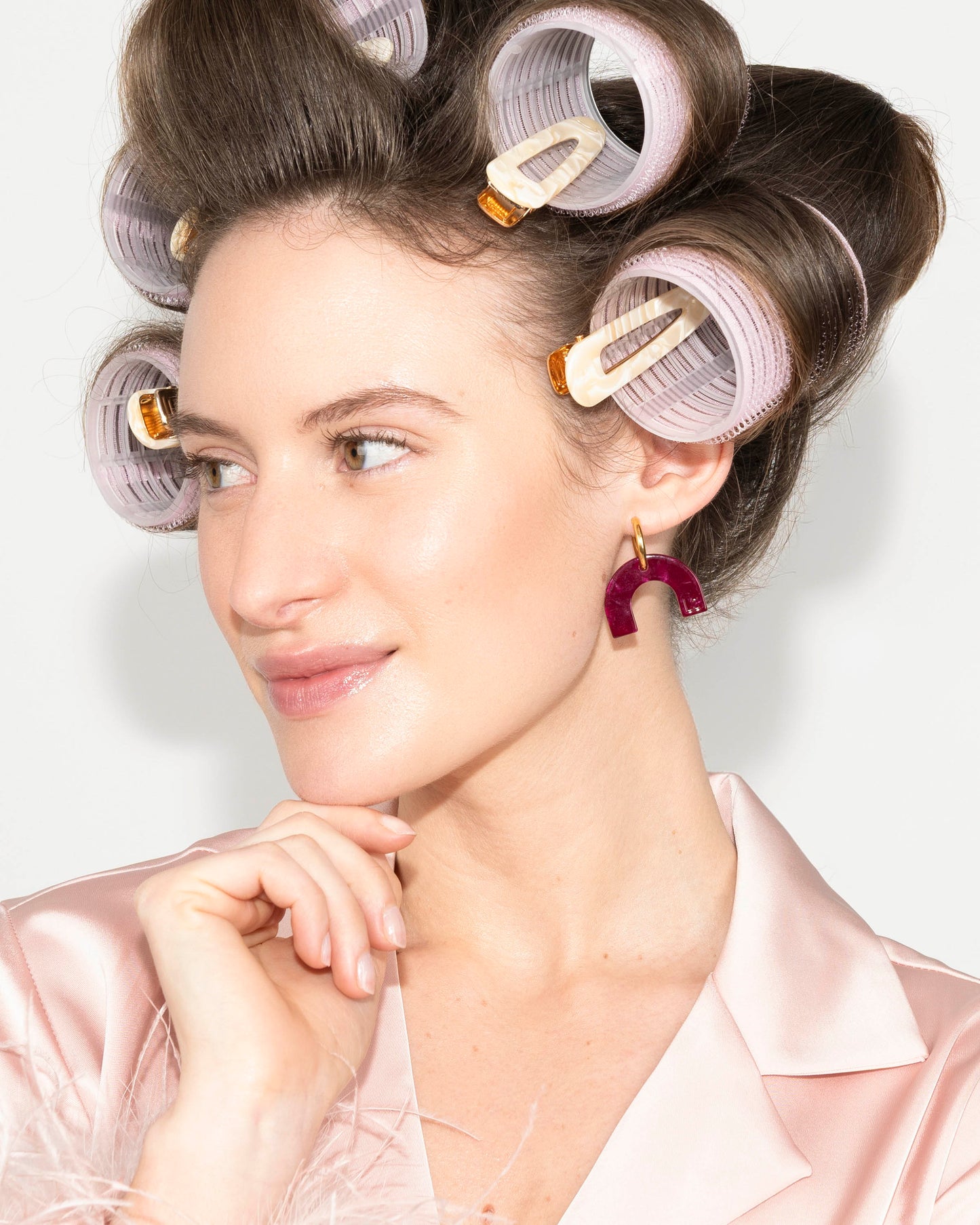 Boucles d'oreilles ARC EN CIEL - Cerise -