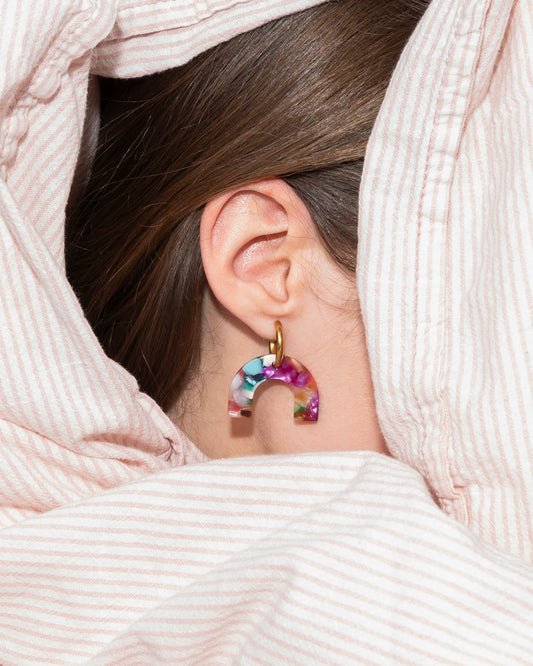Boucles d'oreilles ARC EN CIEL - Confettis -