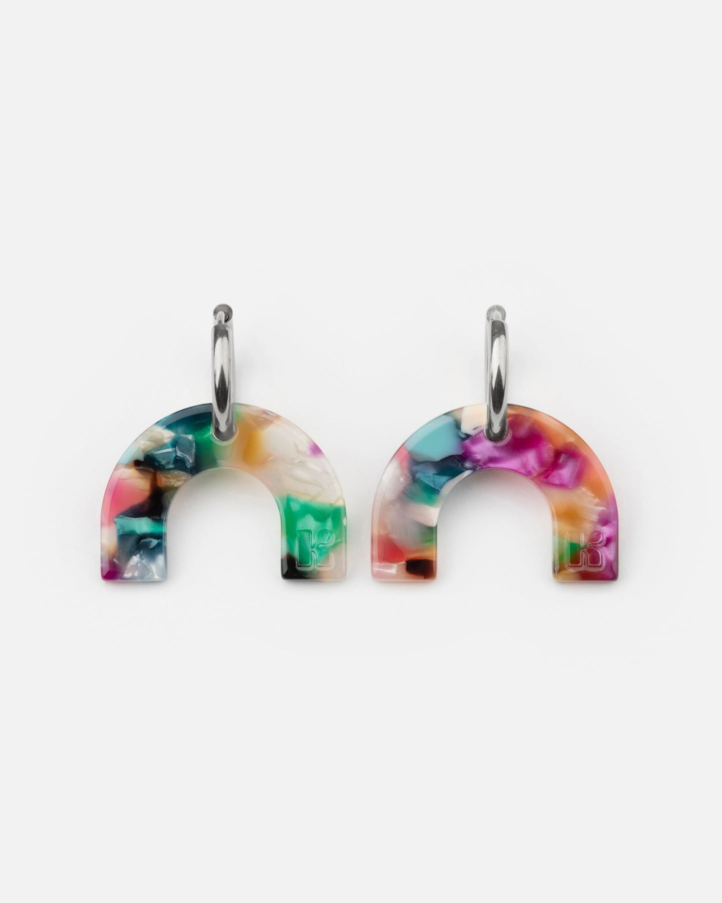 Boucles d'oreilles ARC EN CIEL - Confettis -
