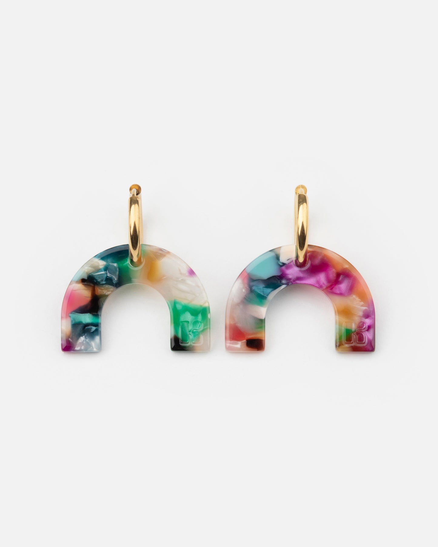 Boucles d'oreilles ARC EN CIEL - Confettis -